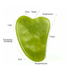 Charger l&#39;image dans la galerie, Natural Jade Roller Face Gua Sha Natural Stone Body Neck Massager Acupoint Eye Care Spa Massage Tools Massage Visage Lifting
