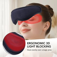 Charger l&#39;image dans la galerie, Hot Compress Eye Mask USB 6 Vibration Massage Dry Eyes Relief Heated Steam Eyemask with Remote Control For Sleeping Office
