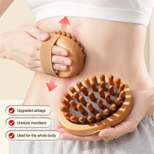Charger l&#39;image dans la galerie, Body Anti Cellulite Cushion Meridian Brush Multi-Functional Wooden Spa Air Cushion Massage Hair Comb Scalp Body Massage Brush
