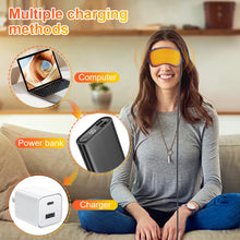 Charger l&#39;image dans la galerie, Hot Compress Eye Mask USB 6 Vibration Massage Dry Eyes Relief Heated Steam Eyemask with Remote Control For Sleeping Office
