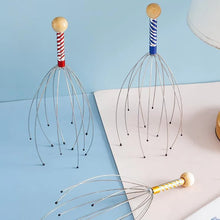 Charger l&#39;image dans la galerie, 1PC Octopus Head Massager Stainless Steel Engraved Head Relaxer Brain Massage Claw Scalp Scratcher Itch Reliever Random Color
