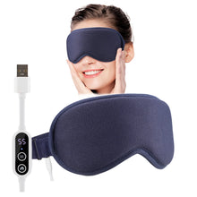 Charger l&#39;image dans la galerie, Hot Compress Eye Mask USB 6 Vibration Massage Dry Eyes Relief Heated Steam Eyemask with Remote Control For Sleeping Office
