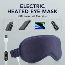 Charger l&#39;image dans la galerie, Hot Compress Eye Mask USB 6 Vibration Massage Dry Eyes Relief Heated Steam Eyemask with Remote Control For Sleeping Office
