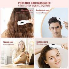 Charger l&#39;image dans la galerie, Electric Scalp Massage Comb Red Blue LED Light Therapy EMS Vibration Massage Brush Anti-Hair Loss Medicine Scalp Oil Applicator
