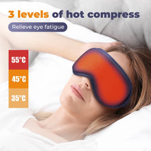 Charger l&#39;image dans la galerie, Hot Compress Eye Mask USB 6 Vibration Massage Dry Eyes Relief Heated Steam Eyemask with Remote Control For Sleeping Office
