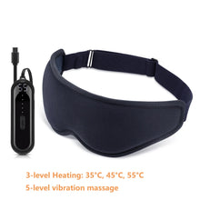 Charger l&#39;image dans la galerie, Hot Compress Eye Mask USB 6 Vibration Massage Dry Eyes Relief Heated Steam Eyemask with Remote Control For Sleeping Office
