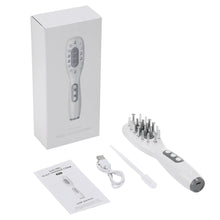 Charger l&#39;image dans la galerie, Electric Scalp Massage Comb Red Blue LED Light Therapy EMS Vibration Massage Brush Anti-Hair Loss Medicine Scalp Oil Applicator
