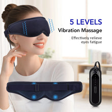Charger l&#39;image dans la galerie, Hot Compress Eye Mask USB 6 Vibration Massage Dry Eyes Relief Heated Steam Eyemask with Remote Control For Sleeping Office

