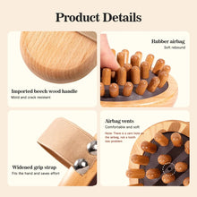 Charger l&#39;image dans la galerie, Body Anti Cellulite Cushion Meridian Brush Multi-Functional Wooden Spa Air Cushion Massage Hair Comb Scalp Body Massage Brush
