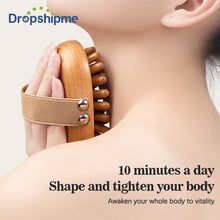 Charger l&#39;image dans la galerie, Body Anti Cellulite Cushion Meridian Brush Multi-Functional Wooden Spa Air Cushion Massage Hair Comb Scalp Body Massage Brush
