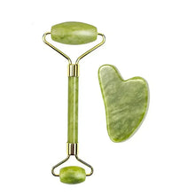 Charger l&#39;image dans la galerie, Natural Jade Roller Face Gua Sha Natural Stone Body Neck Massager Acupoint Eye Care Spa Massage Tools Massage Visage Lifting
